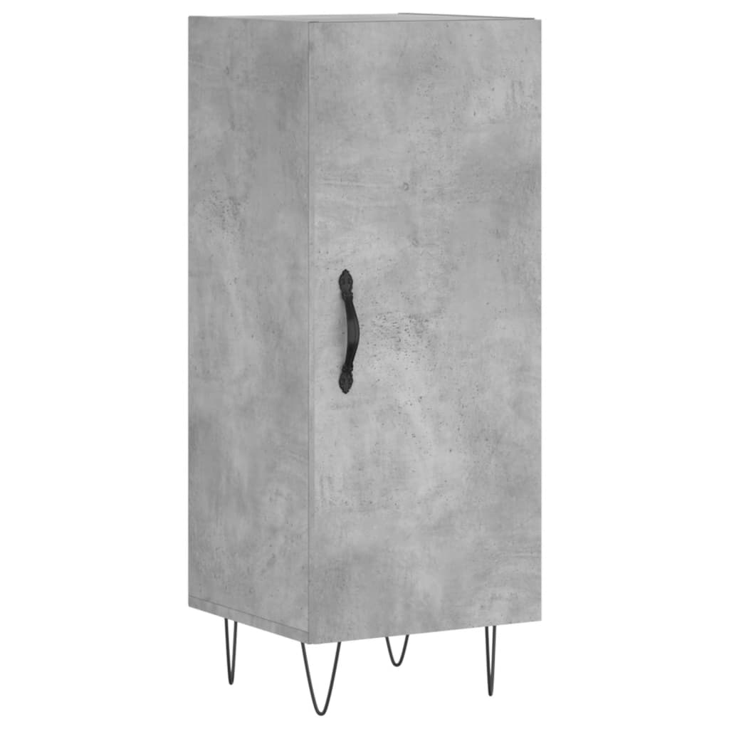 Visoka komoda siva betona 34,5x34x180 cm od konstruiranog drva