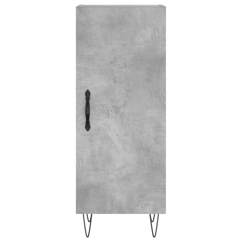 Visoka komoda siva betona 34,5x34x180 cm od konstruiranog drva