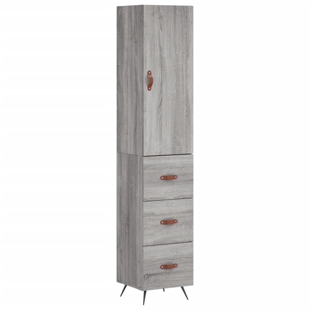 Visoka komoda siva sonome 34,5x34x180 cm od konstruiranog drva