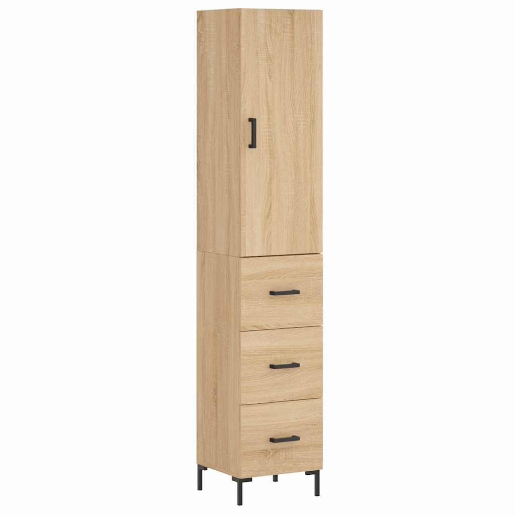 Visoka komoda hrasta sonome 34,5x34x180cm od konstruiranog drva