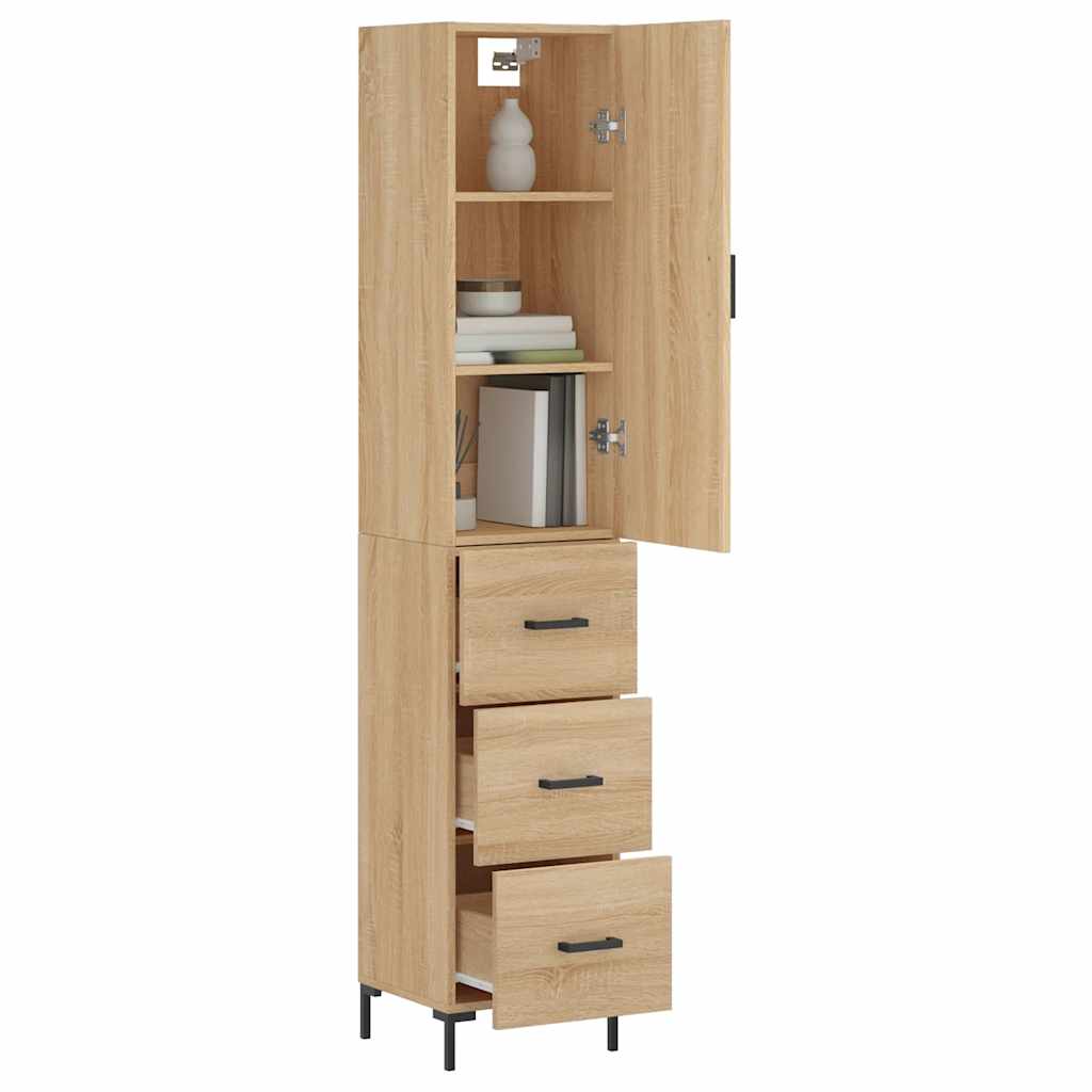 Visoka komoda hrasta sonome 34,5x34x180cm od konstruiranog drva