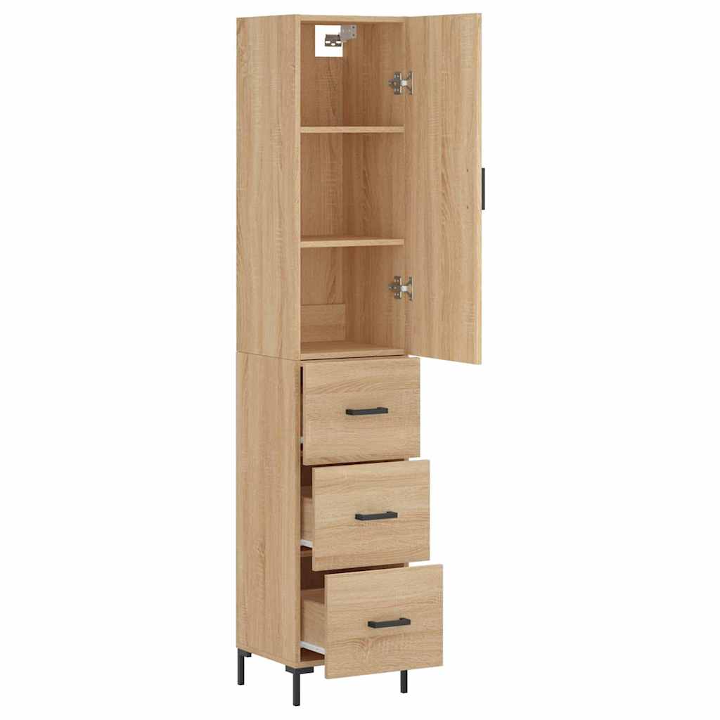 Visoka komoda hrasta sonome 34,5x34x180cm od konstruiranog drva