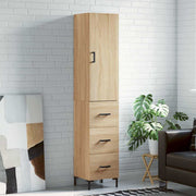 Visoka komoda hrasta sonome 34,5x34x180cm od konstruiranog drva