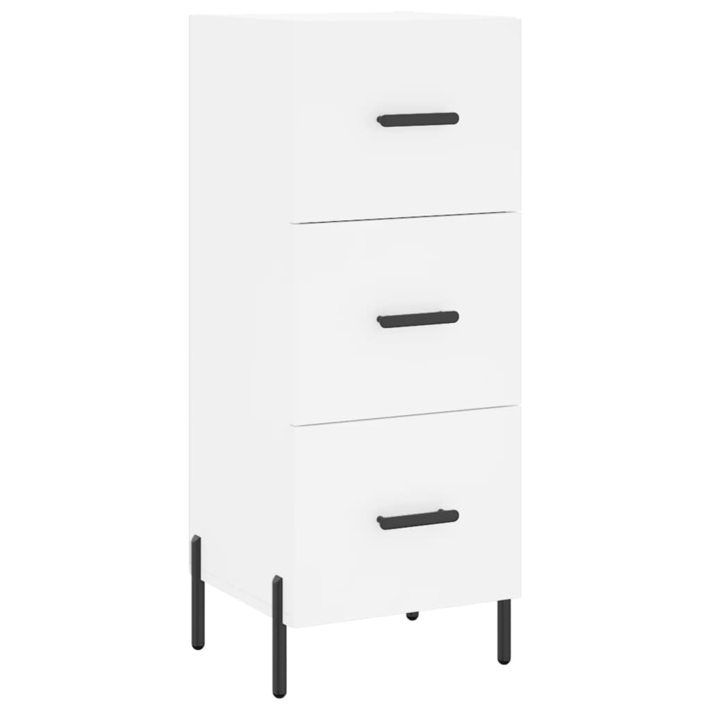 Visoka komoda bijeli 34,5x34x180 cm od konstruiranog drva
