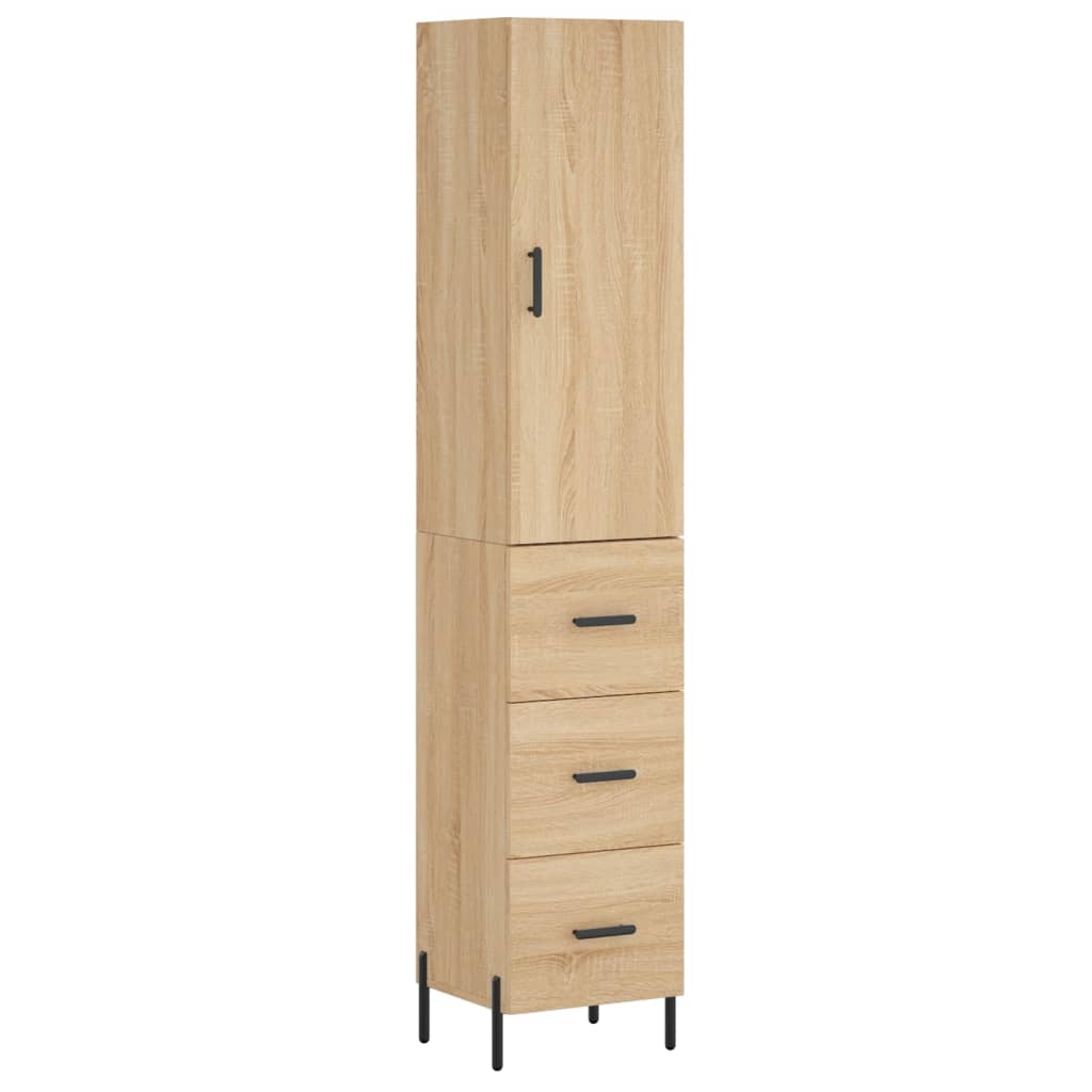 Visoka komoda hrasta sonome 34,5x34x180cm od konstruiranog drva