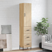 Visoka komoda hrasta sonome 34,5x34x180cm od konstruiranog drva
