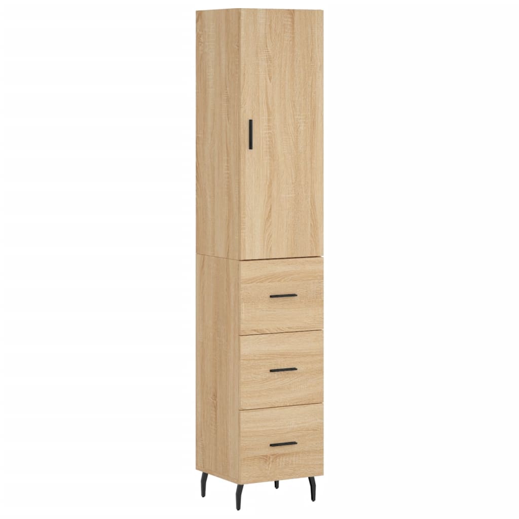 Visoka komoda hrasta sonome 34,5x34x180cm od konstruiranog drva
