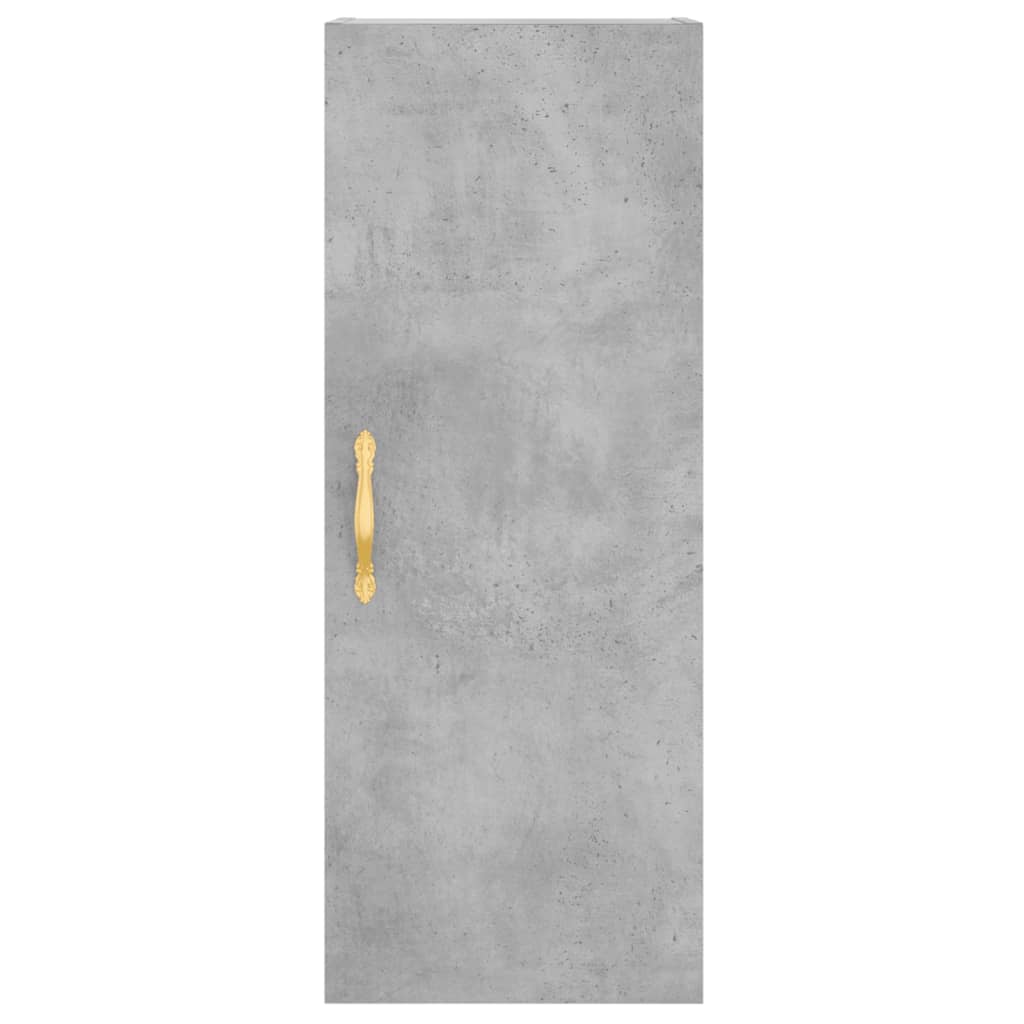 Visoka komoda siva betona 34,5x34x180 cm od konstruiranog drva