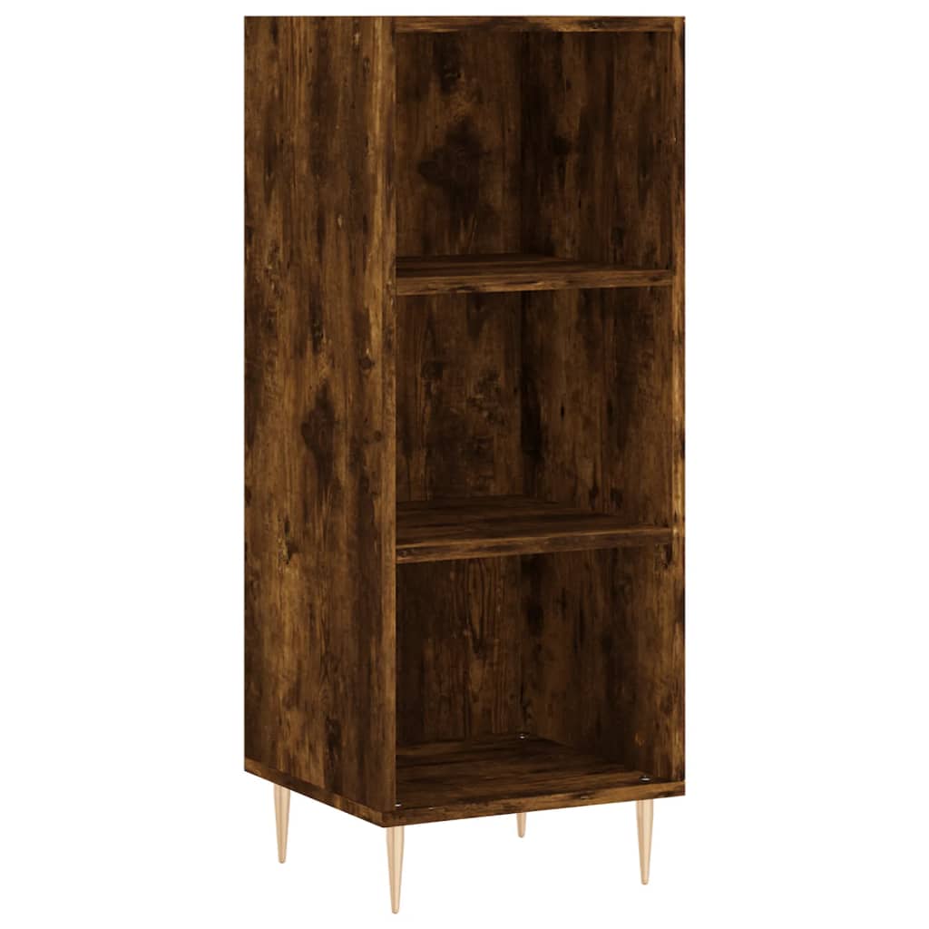 Visoka komoda dimljeni hrast 34,5x34x180cm konstruiranog drva