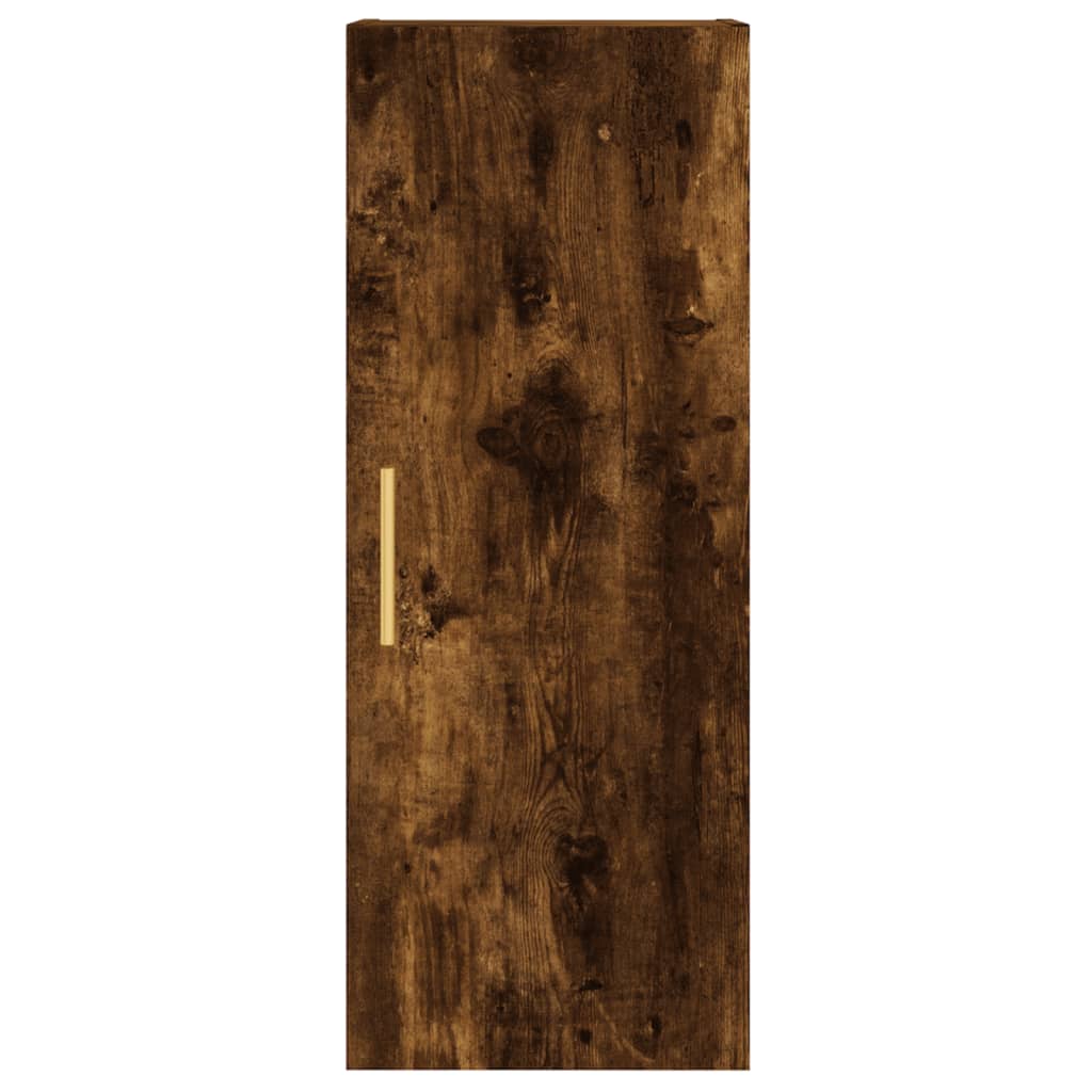 Visoka komoda dimljeni hrast 34,5x34x180cm konstruiranog drva
