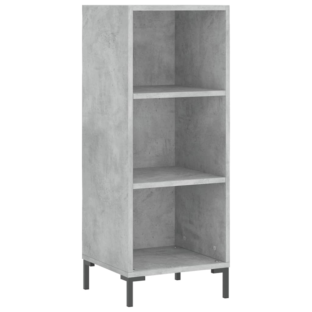 Visoka komoda siva betona 34,5x34x180 cm od konstruiranog drva