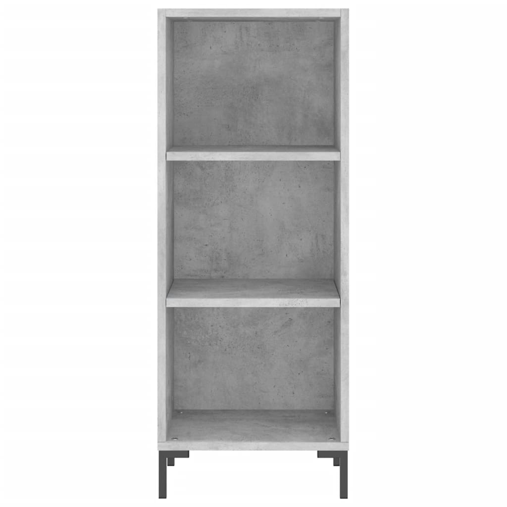 Visoka komoda siva betona 34,5x34x180 cm od konstruiranog drva