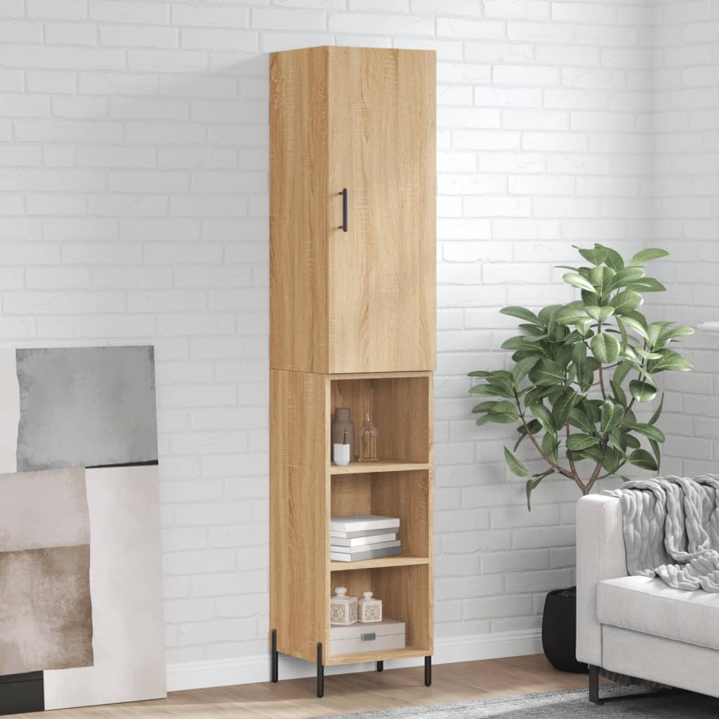 Visoka komoda hrasta sonome 34,5x34x180cm od konstruiranog drva