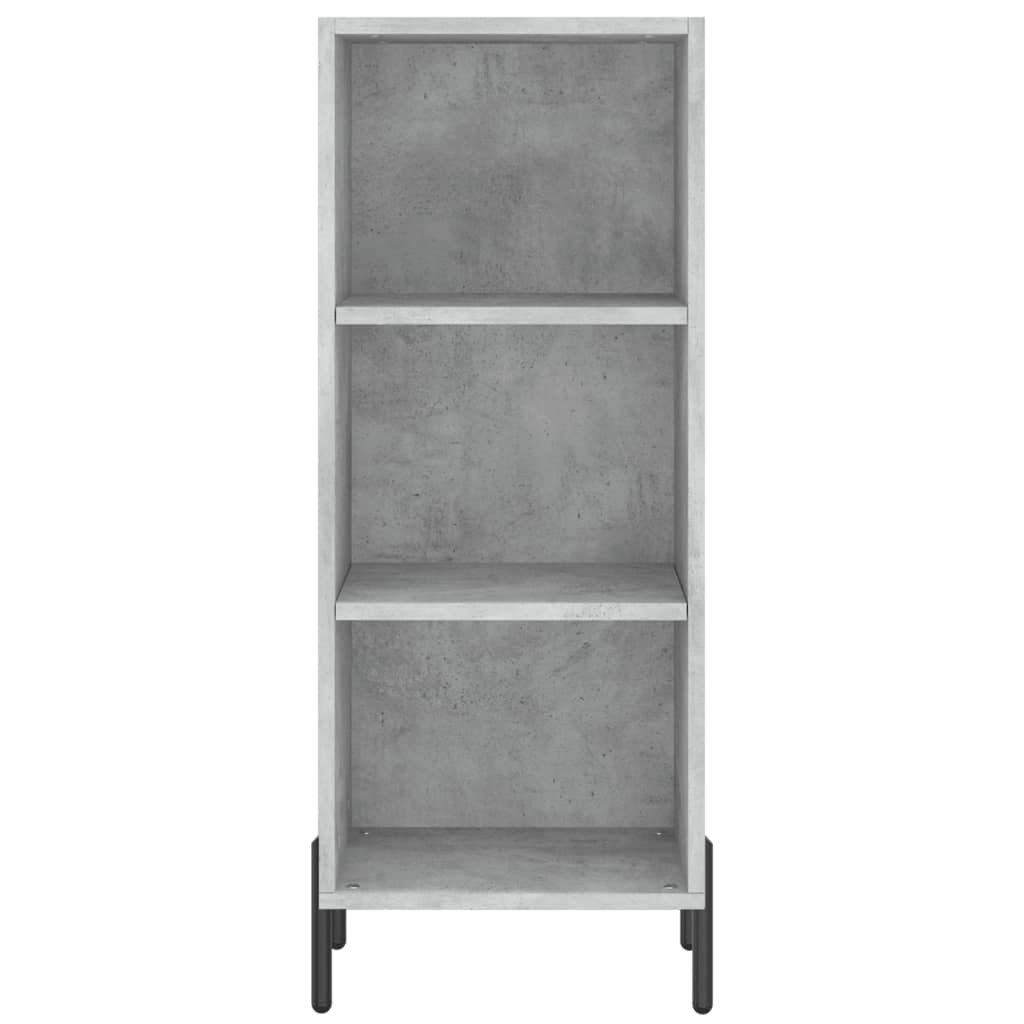 Visoka komoda siva betona 34,5x34x180 cm od konstruiranog drva