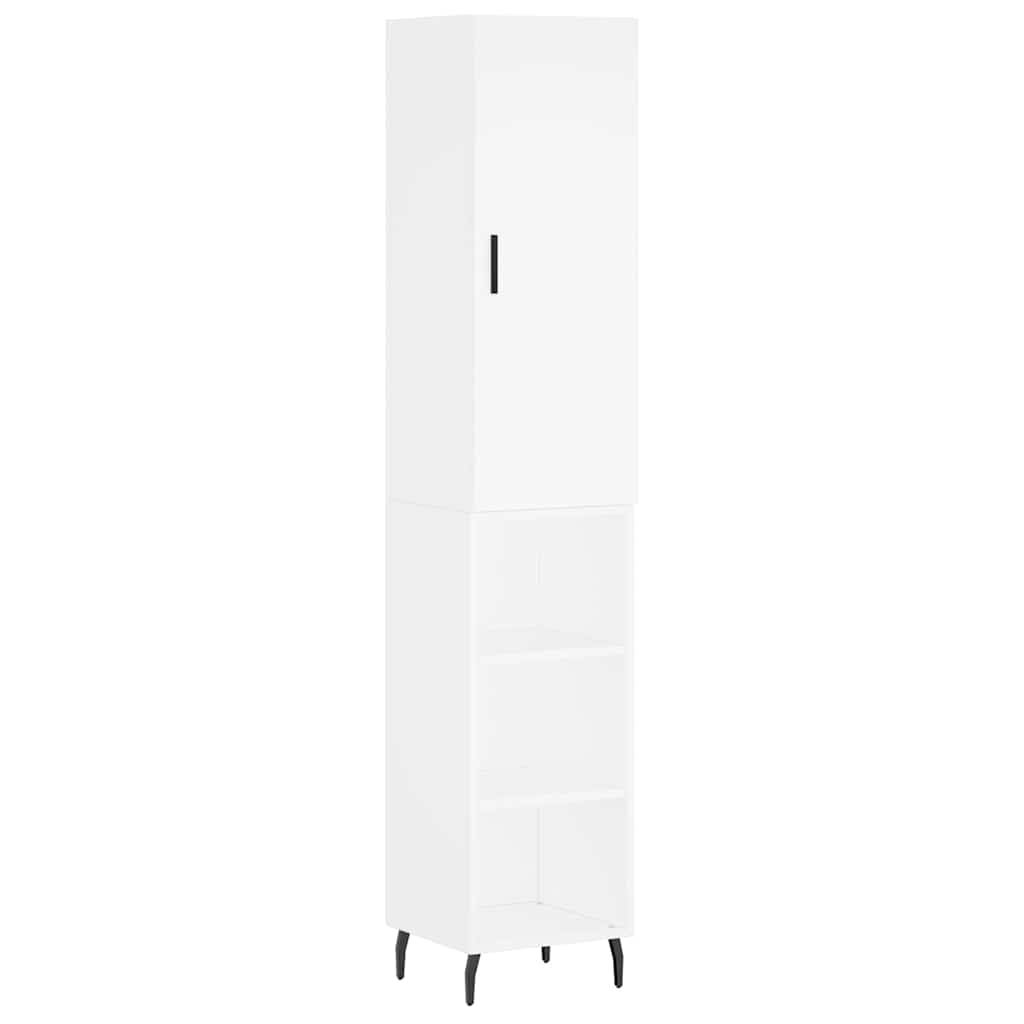 Visoka komoda bijeli 34,5x34x180 cm od konstruiranog drva