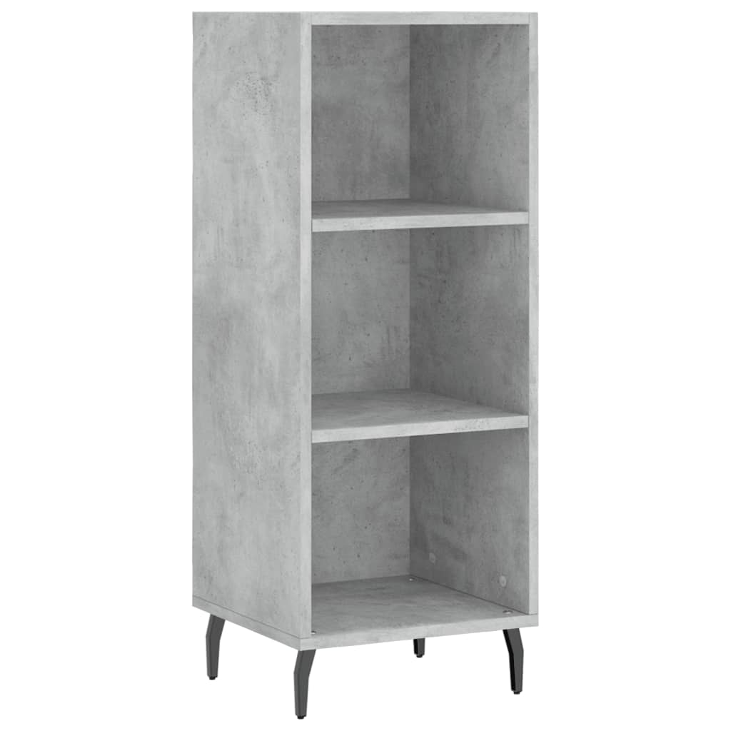 Visoka komoda siva betona 34,5x34x180 cm od konstruiranog drva