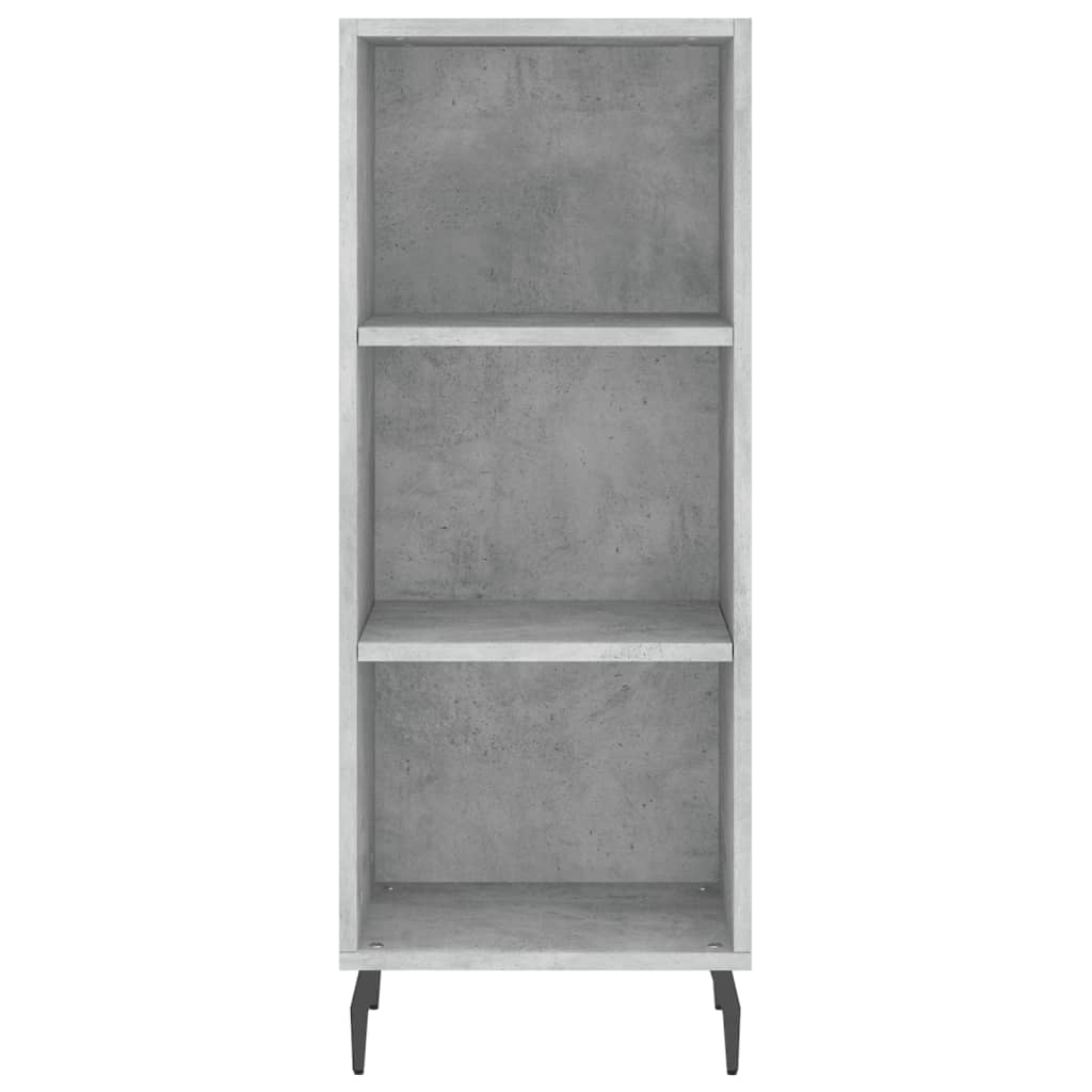 Visoka komoda siva betona 34,5x34x180 cm od konstruiranog drva