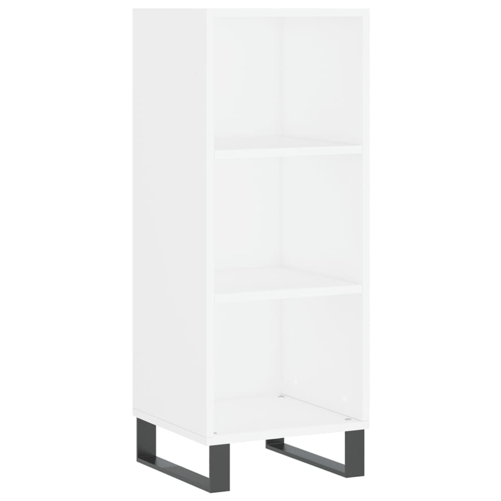 Visoka komoda bijeli 34,5x34x180 cm od konstruiranog drva