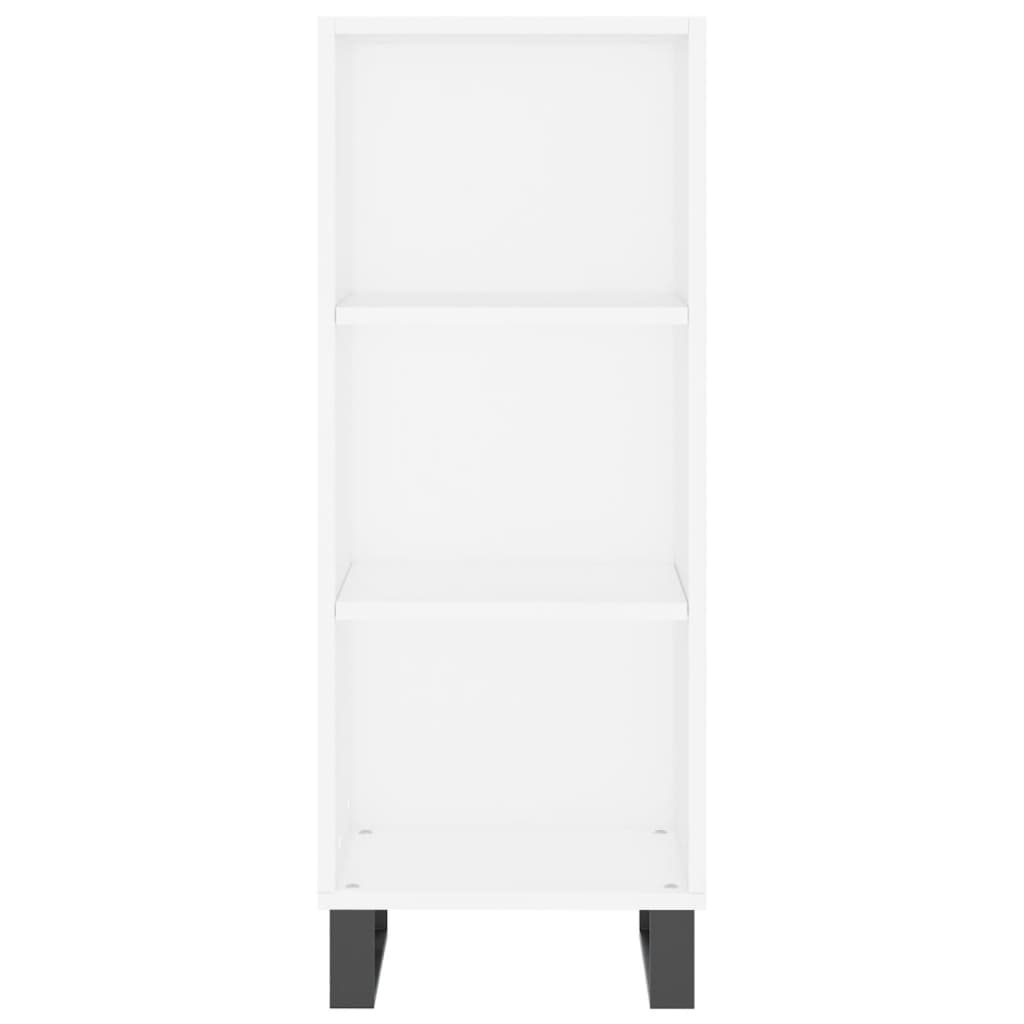 Visoka komoda bijeli 34,5x34x180 cm od konstruiranog drva