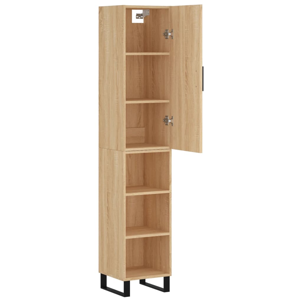 Visoka komoda hrasta sonome 34,5x34x180cm od konstruiranog drva
