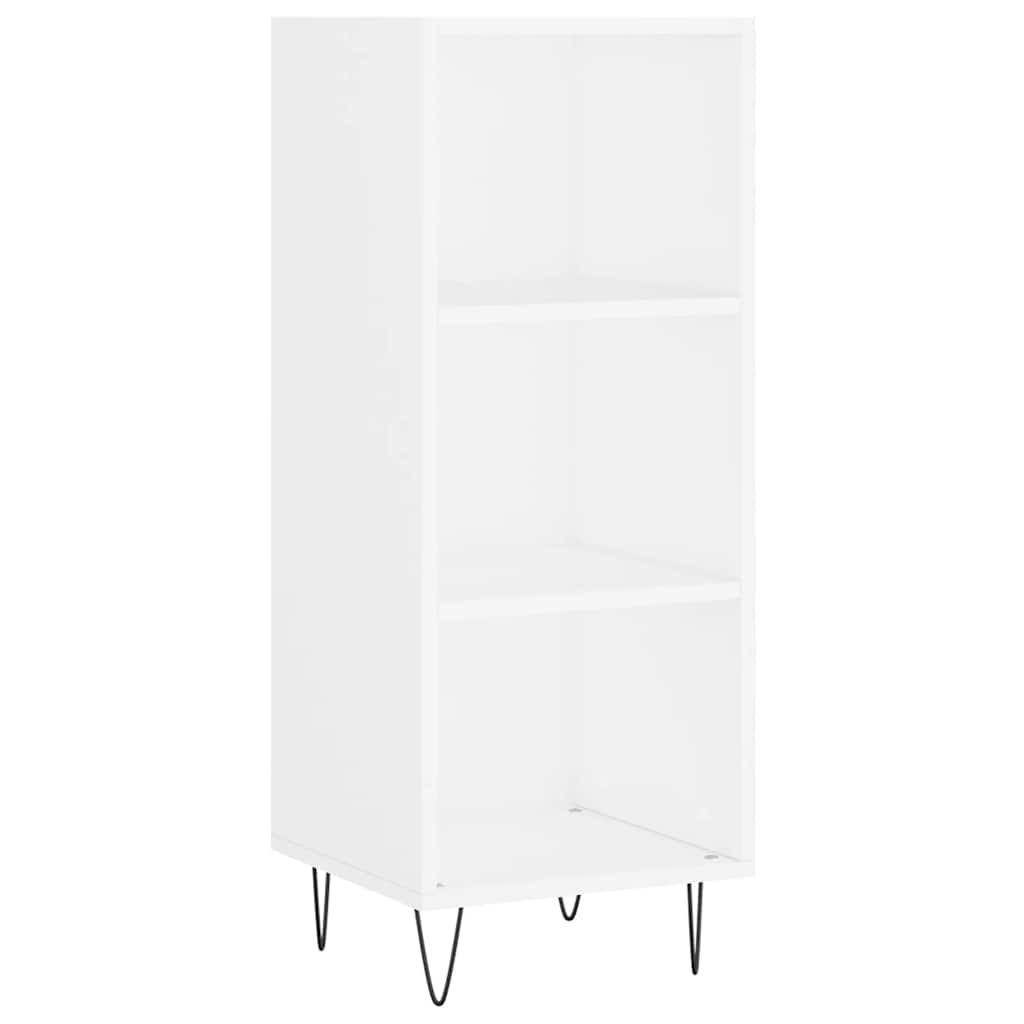 Visoka komoda bijeli 34,5x34x180 cm od konstruiranog drva