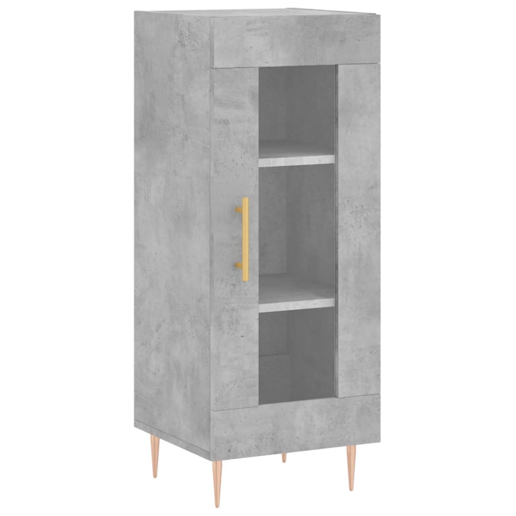 Visoka komoda siva betona 34,5x34x180 cm od konstruiranog drva