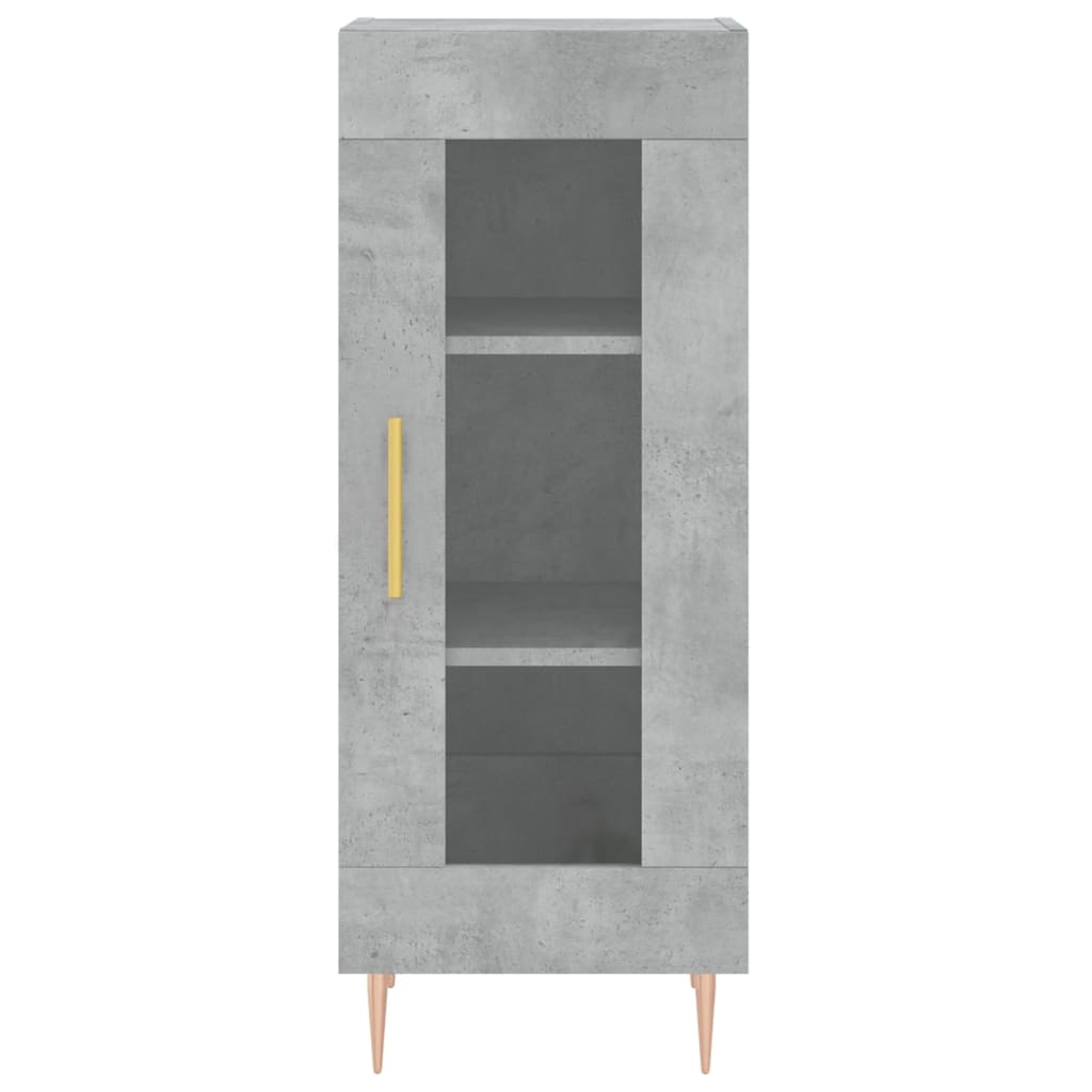 Visoka komoda siva betona 34,5x34x180 cm od konstruiranog drva