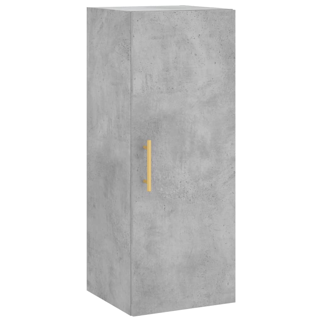 Visoka komoda siva betona 34,5x34x180 cm od konstruiranog drva