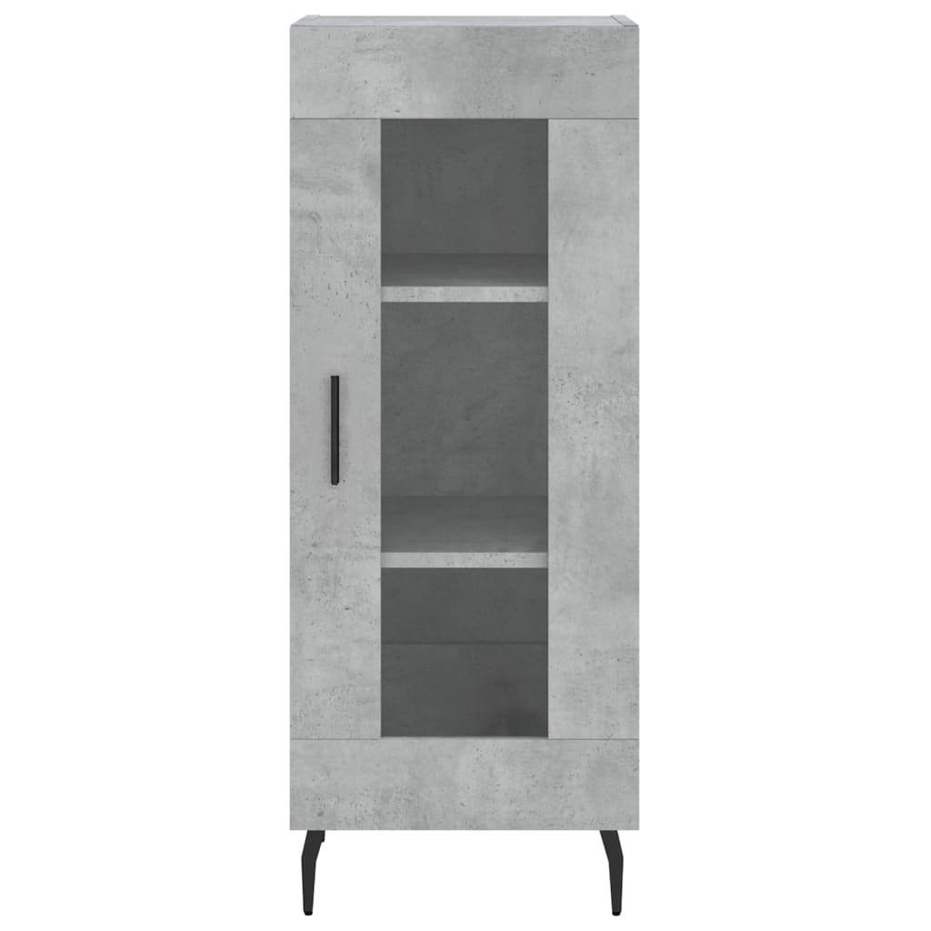 Visoka komoda siva betona 34,5x34x180 cm od konstruiranog drva