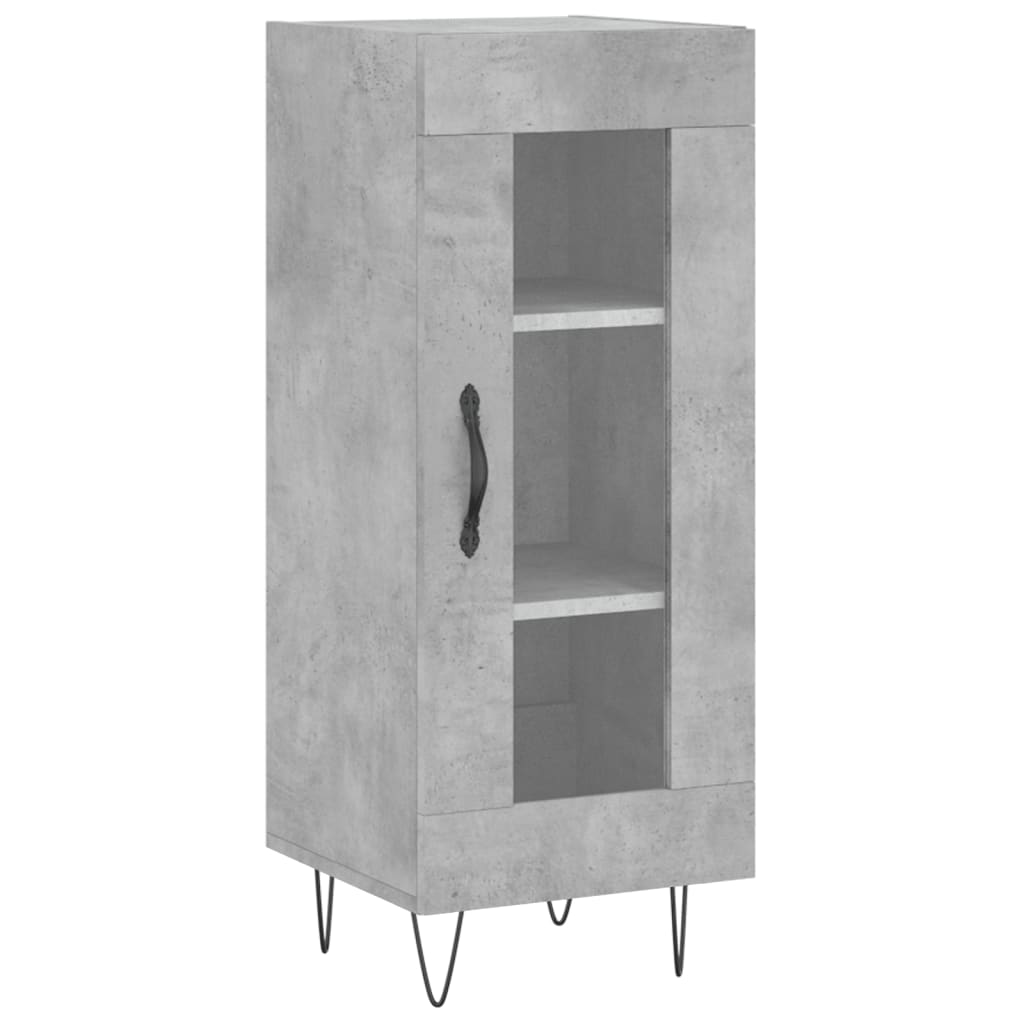 Visoka komoda siva betona 34,5x34x180 cm od konstruiranog drva