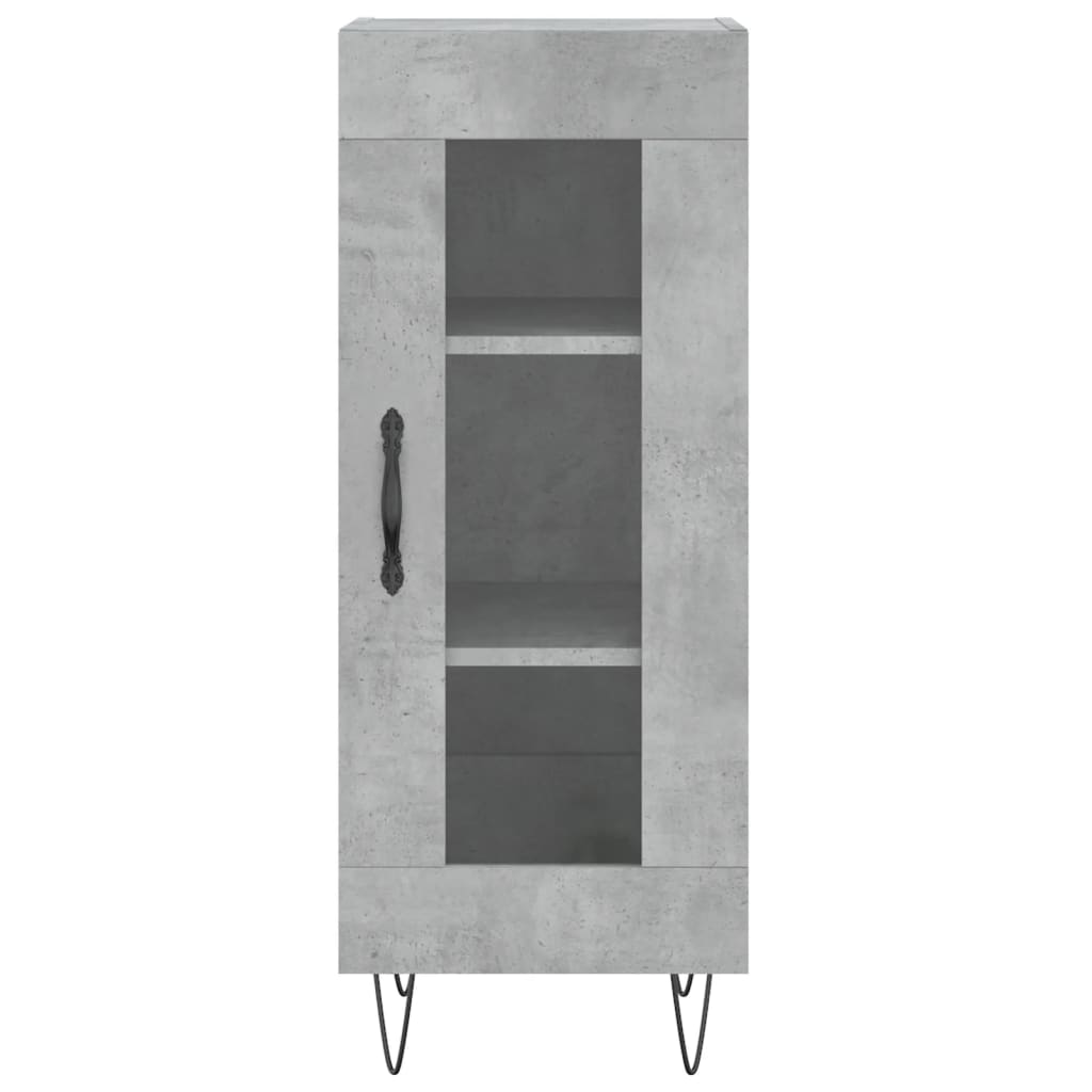 Visoka komoda siva betona 34,5x34x180 cm od konstruiranog drva