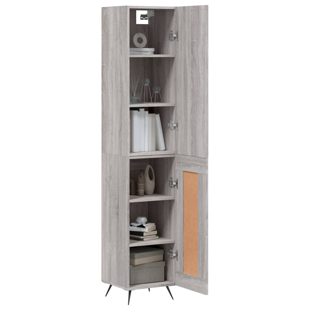 Visoka komoda siva sonome 34,5x34x180 cm od konstruiranog drva