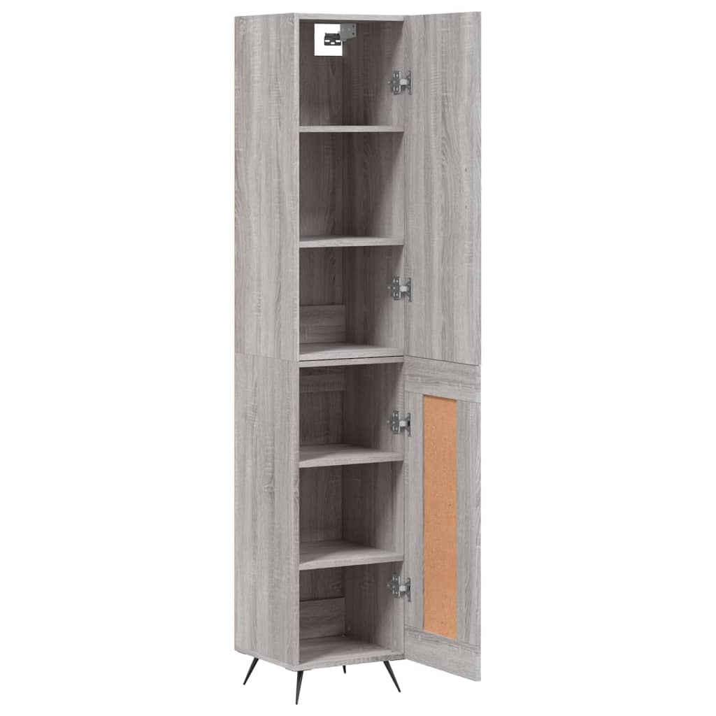 Visoka komoda siva sonome 34,5x34x180 cm od konstruiranog drva