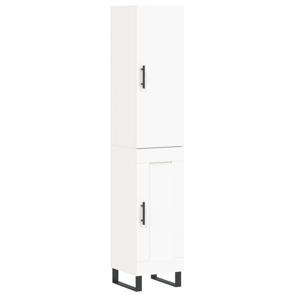 Visoka komoda bijeli 34,5x34x180 cm od konstruiranog drva