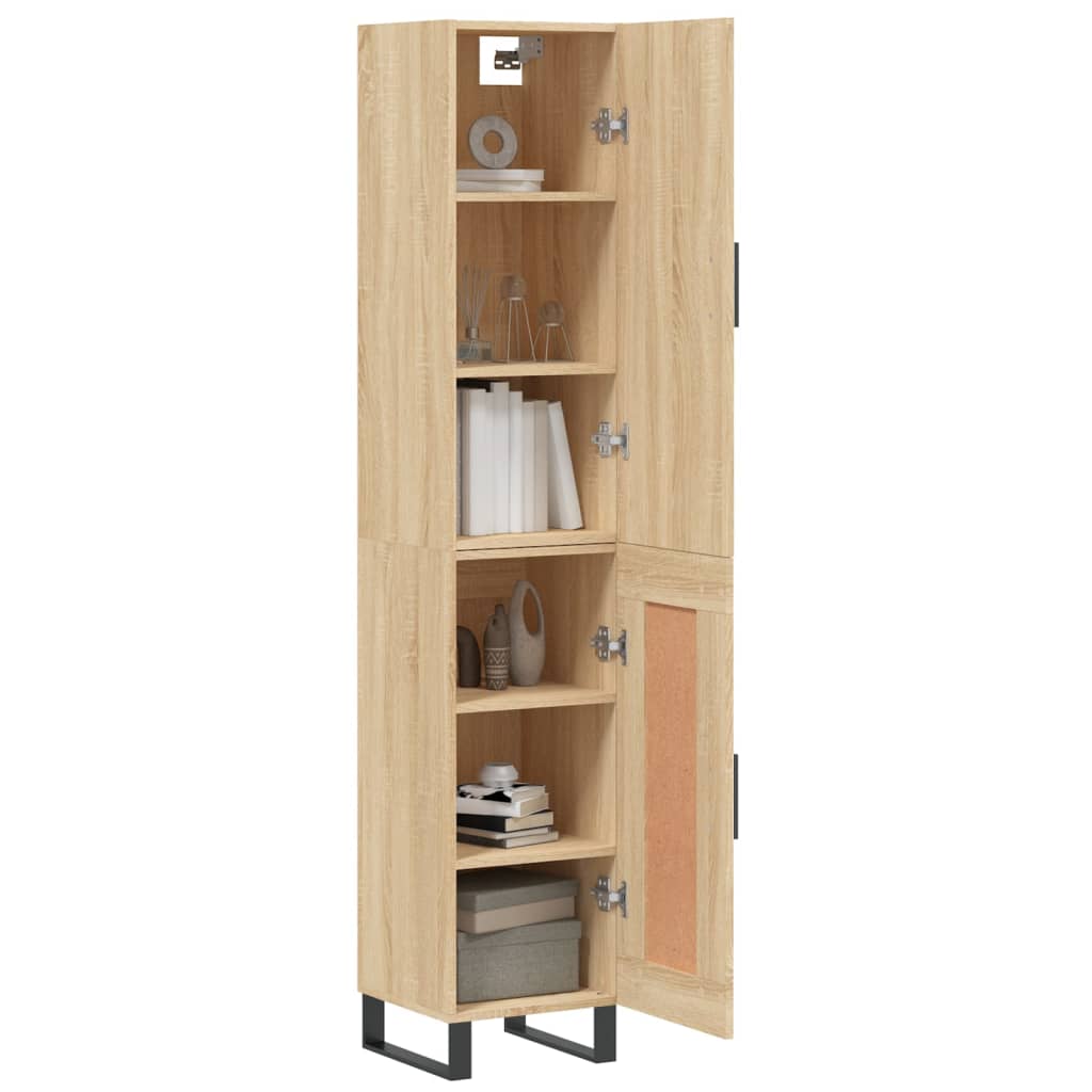 Visoka komoda hrasta sonome 34,5x34x180cm od konstruiranog drva