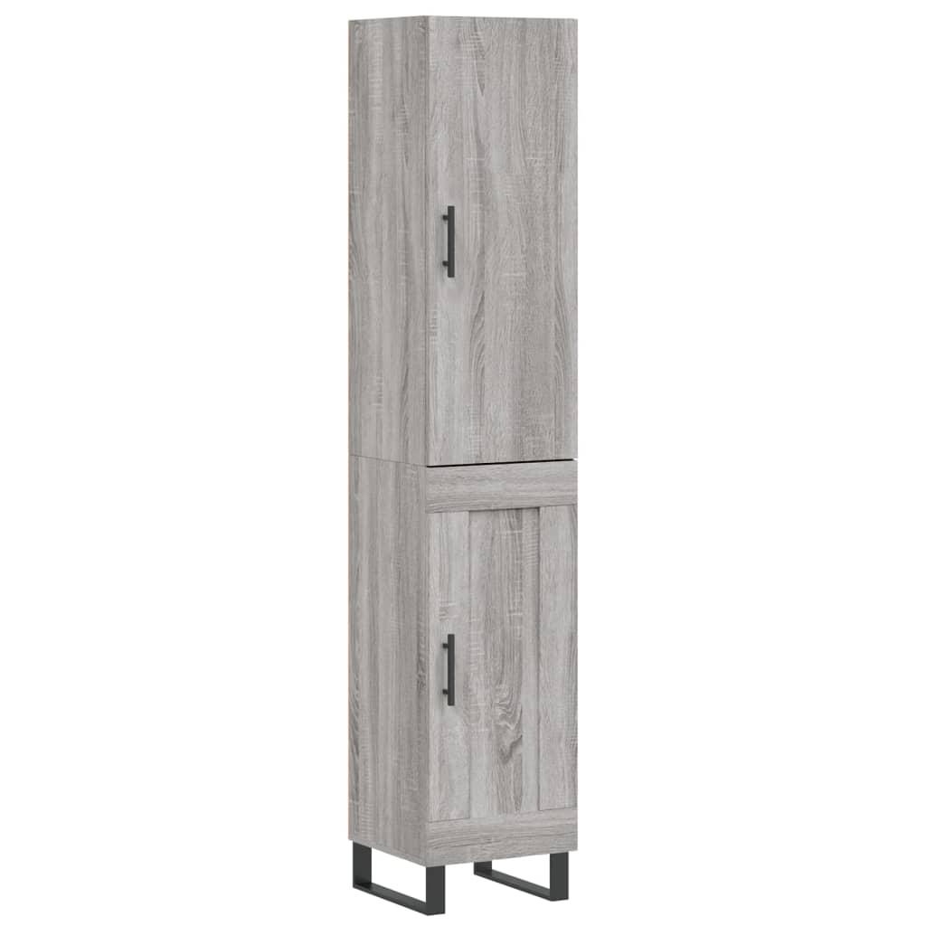 Visoka komoda siva sonome 34,5x34x180 cm od konstruiranog drva