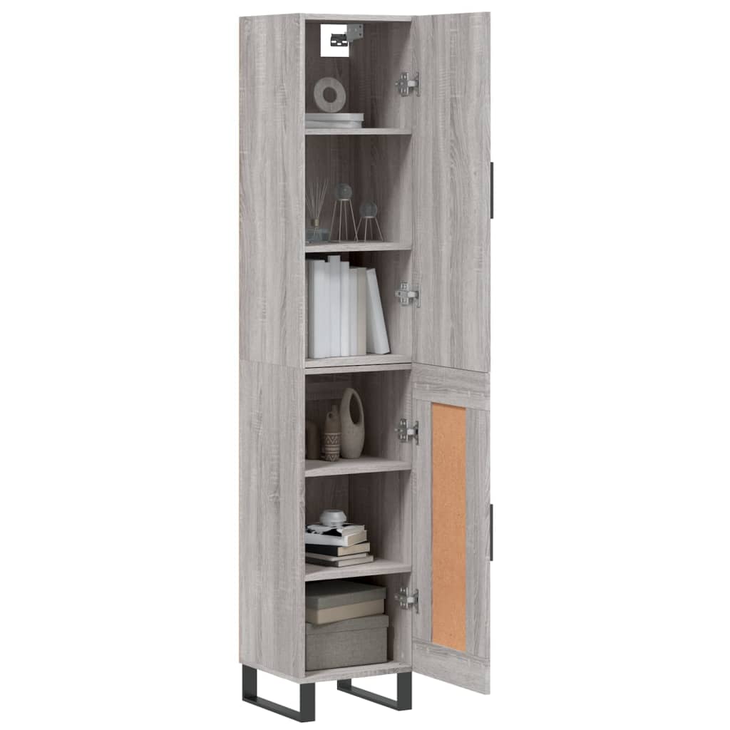 Visoka komoda siva sonome 34,5x34x180 cm od konstruiranog drva