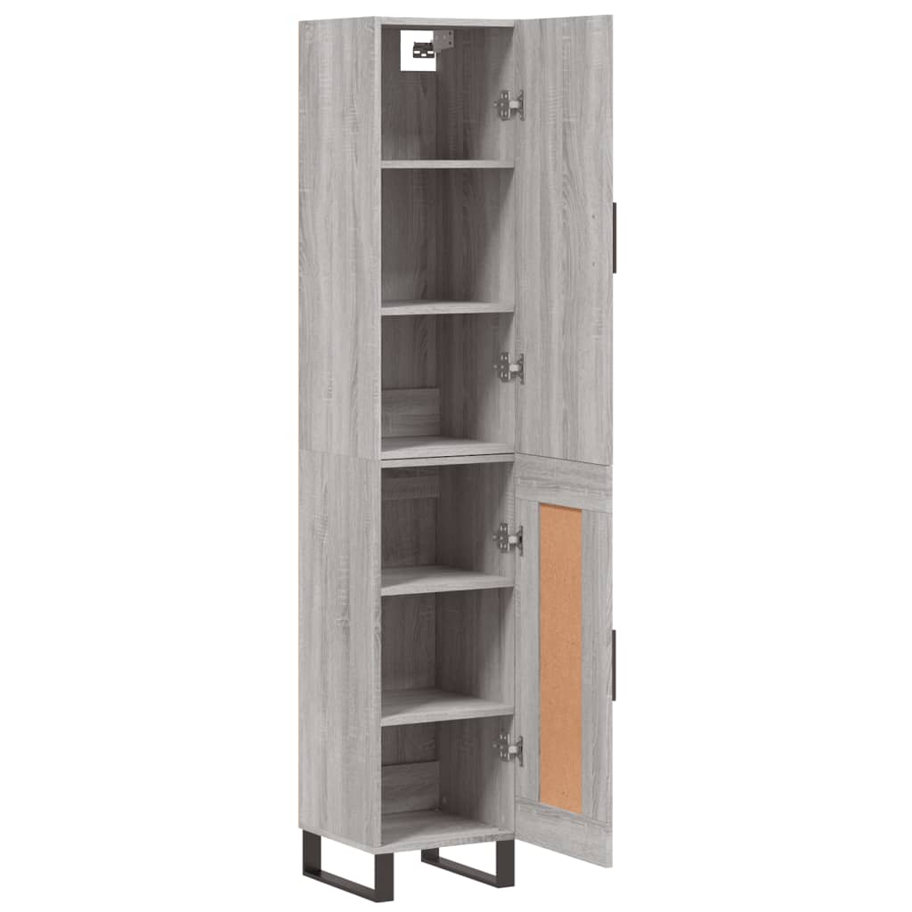 Visoka komoda siva sonome 34,5x34x180 cm od konstruiranog drva