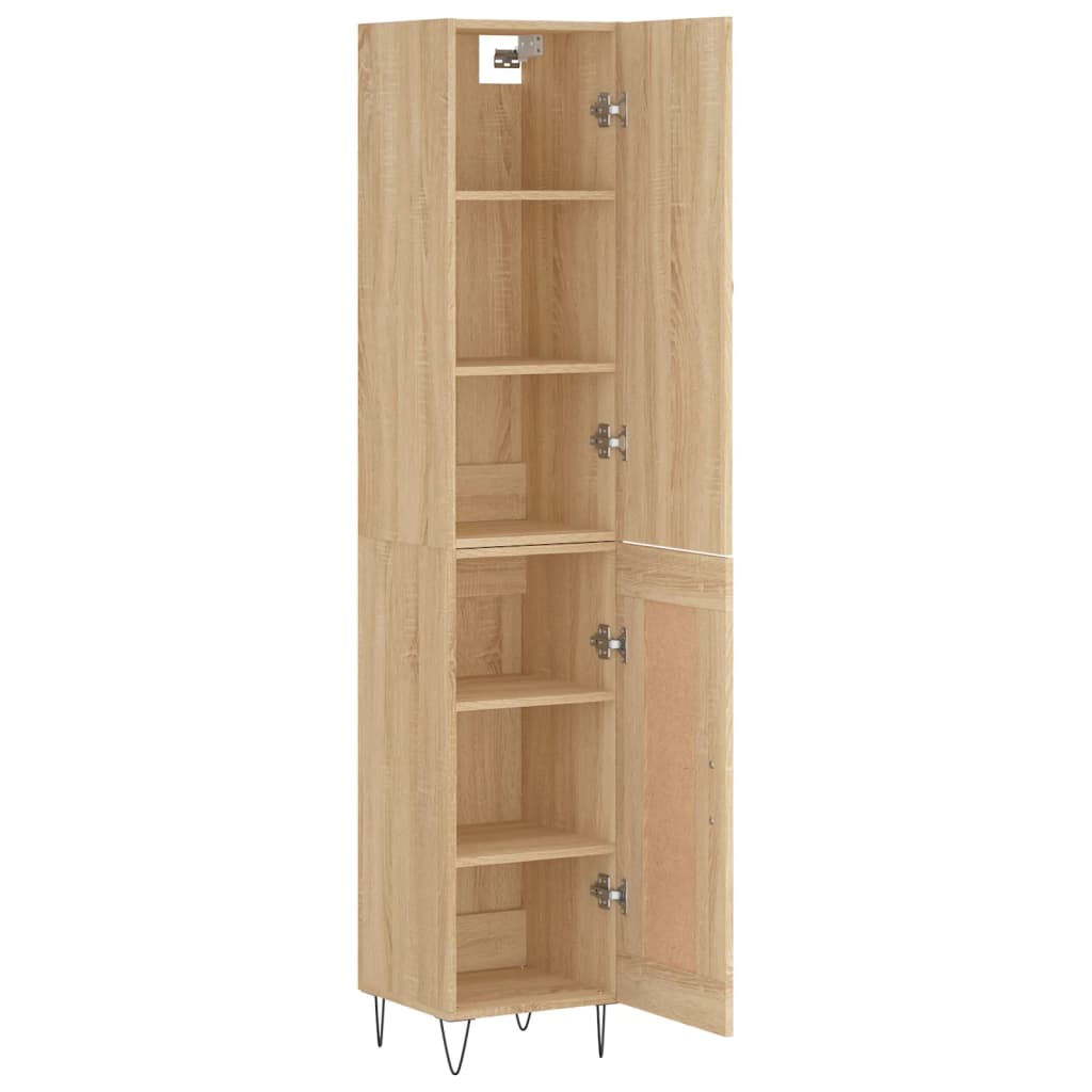 Visoka komoda hrasta sonome 34,5x34x180cm od konstruiranog drva