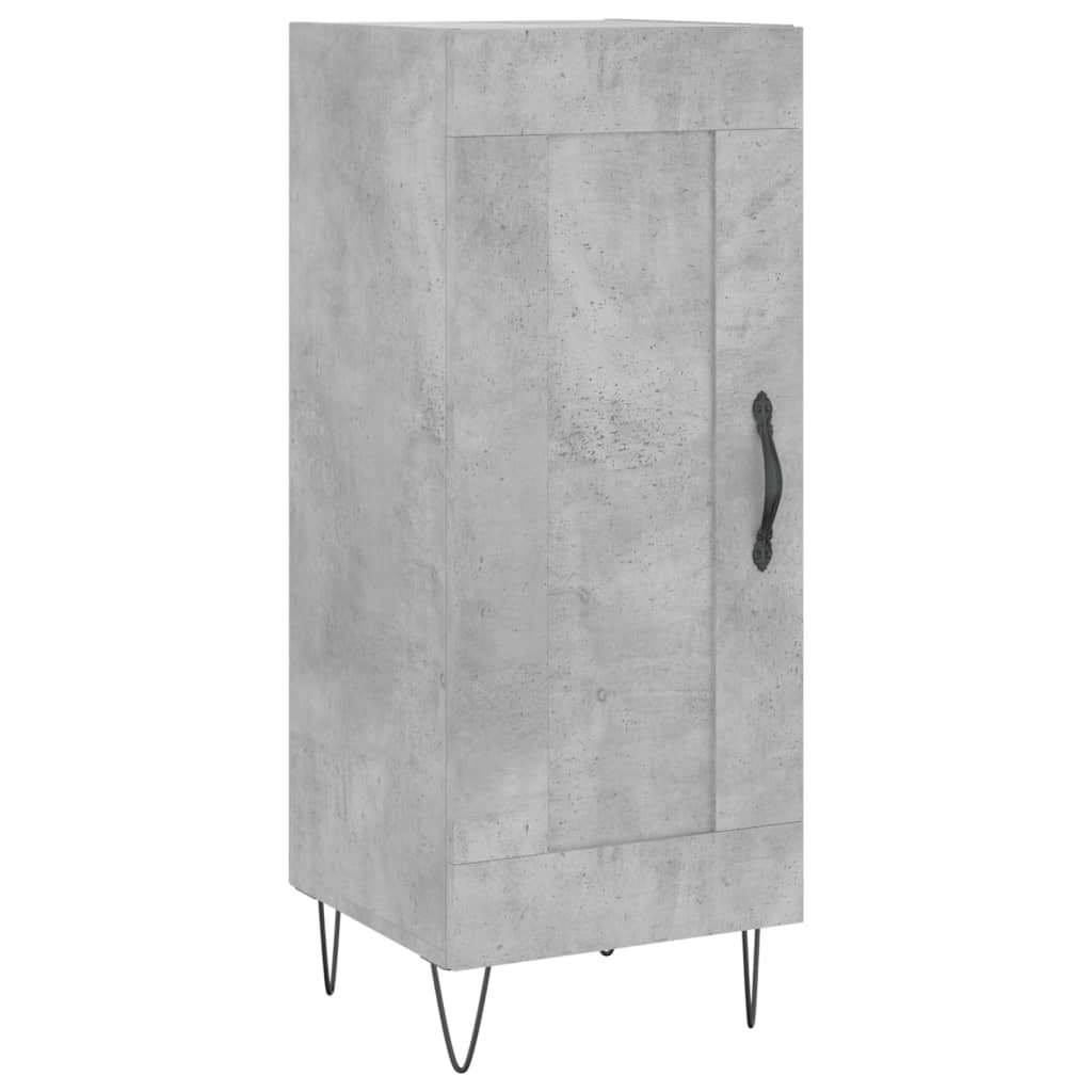 Visoka komoda siva betona 34,5x34x180 cm od konstruiranog drva