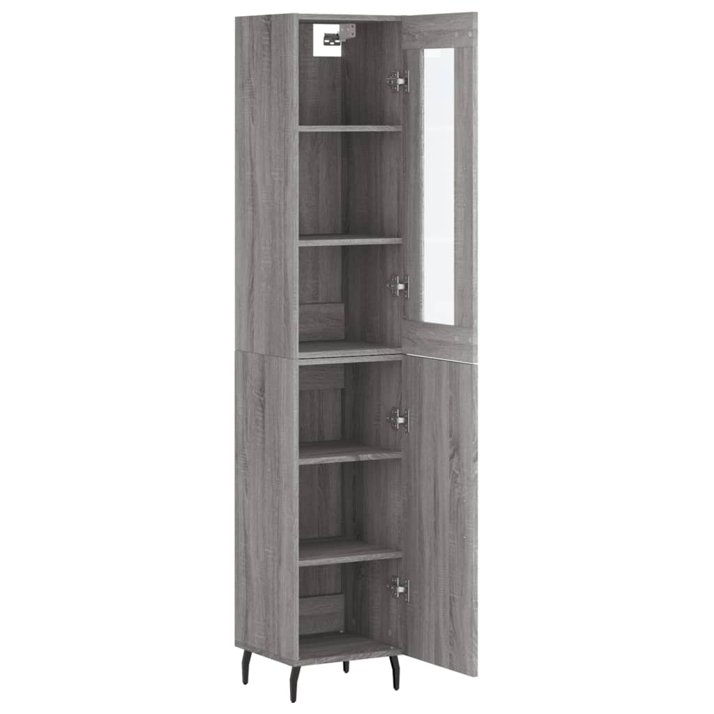 Visoka komoda siva sonome 34,5x34x180 cm od konstruiranog drva