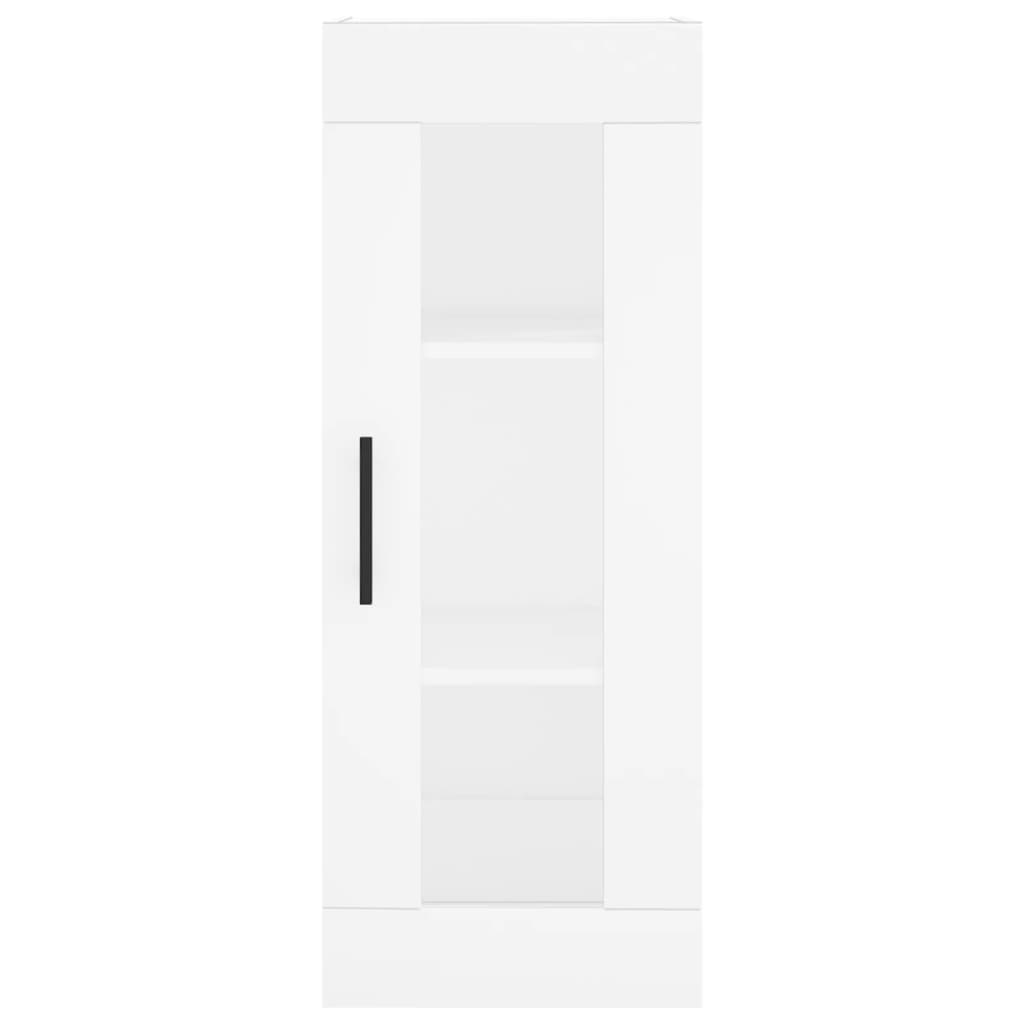 Visoka komoda bijeli 34,5x34x180 cm od konstruiranog drva
