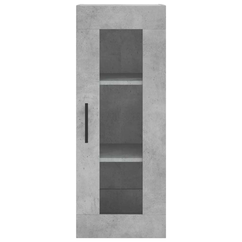 Visoka komoda siva betona 34,5x34x180 cm od konstruiranog drva