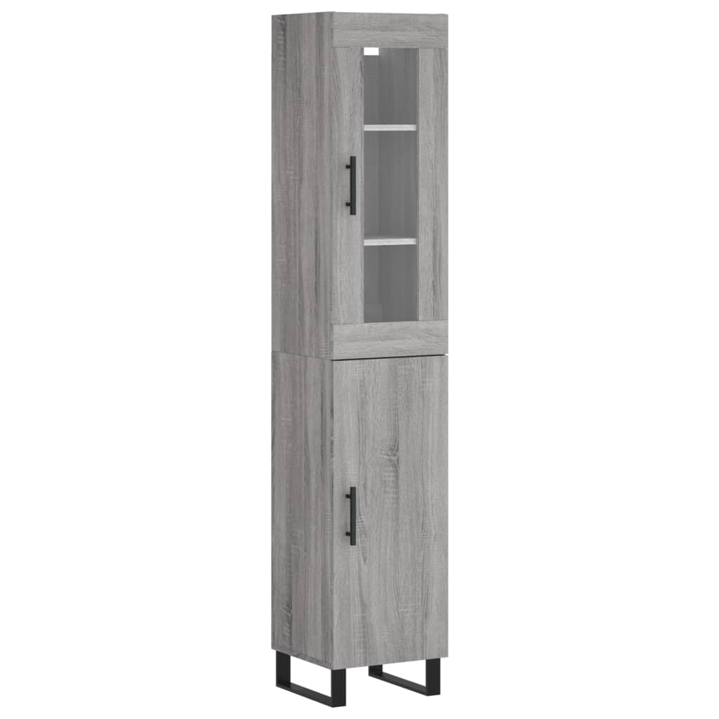 Visoka komoda siva sonome 34,5x34x180 cm od konstruiranog drva