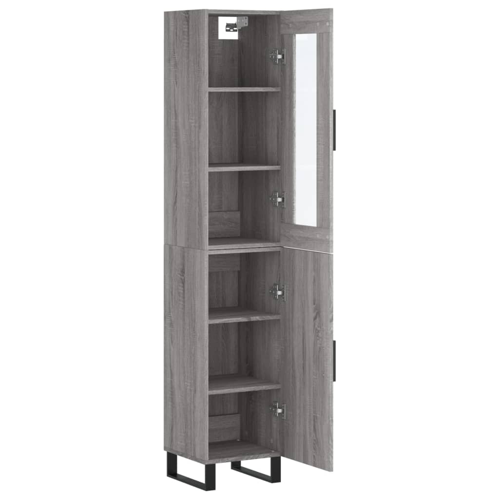 Visoka komoda siva sonome 34,5x34x180 cm od konstruiranog drva
