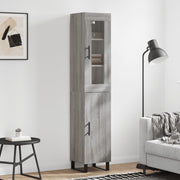 Visoka komoda siva sonome 34,5x34x180 cm od konstruiranog drva