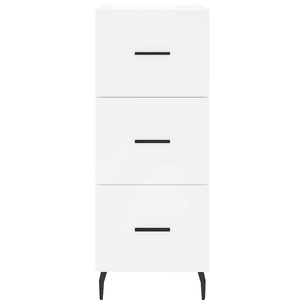 Visoka komoda bijeli 34,5x34x180 cm od konstruiranog drva