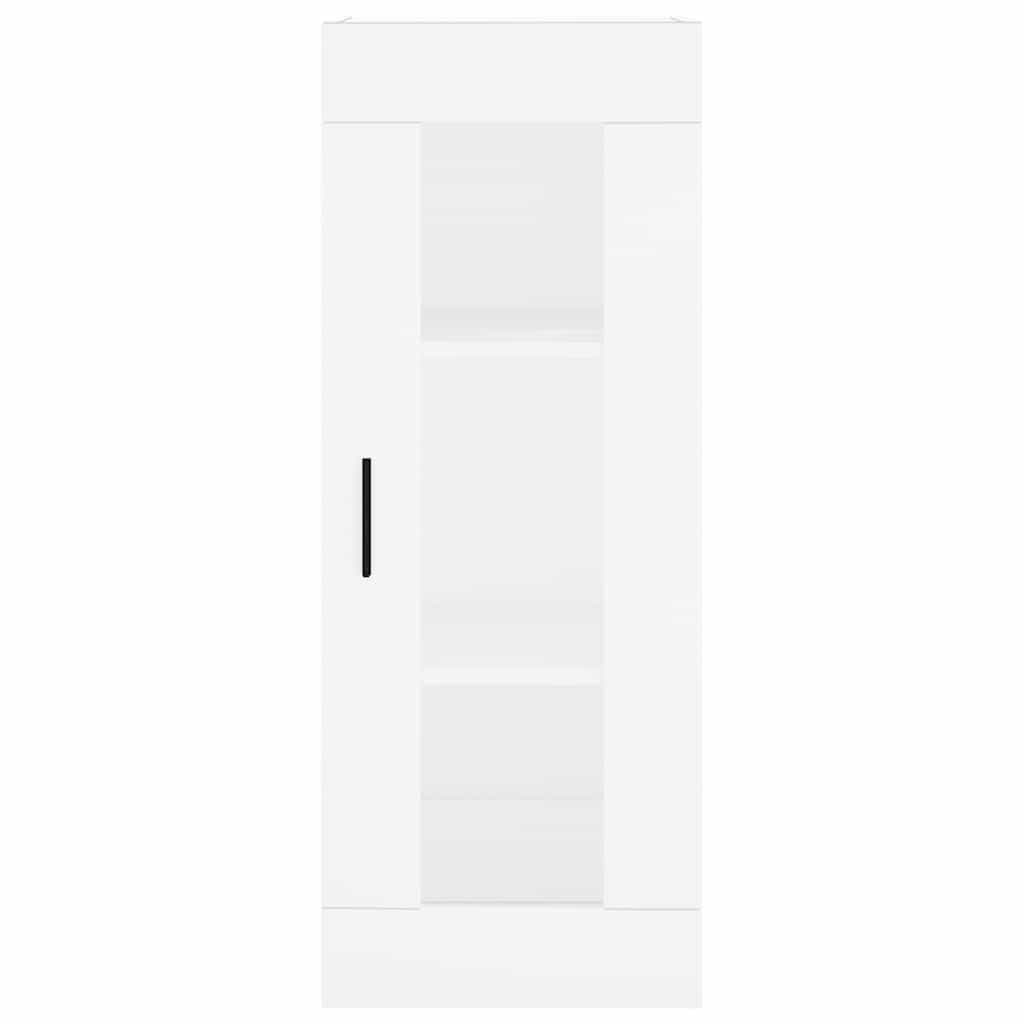Visoka komoda bijeli 34,5x34x180 cm od konstruiranog drva