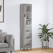 Visoka komoda siva sonome 34,5x34x180 cm od konstruiranog drva
