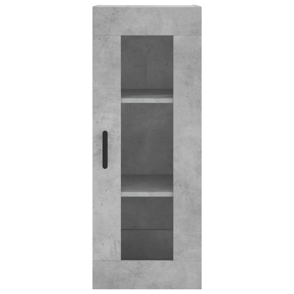 Visoka komoda siva betona 34,5x34x180 cm od konstruiranog drva
